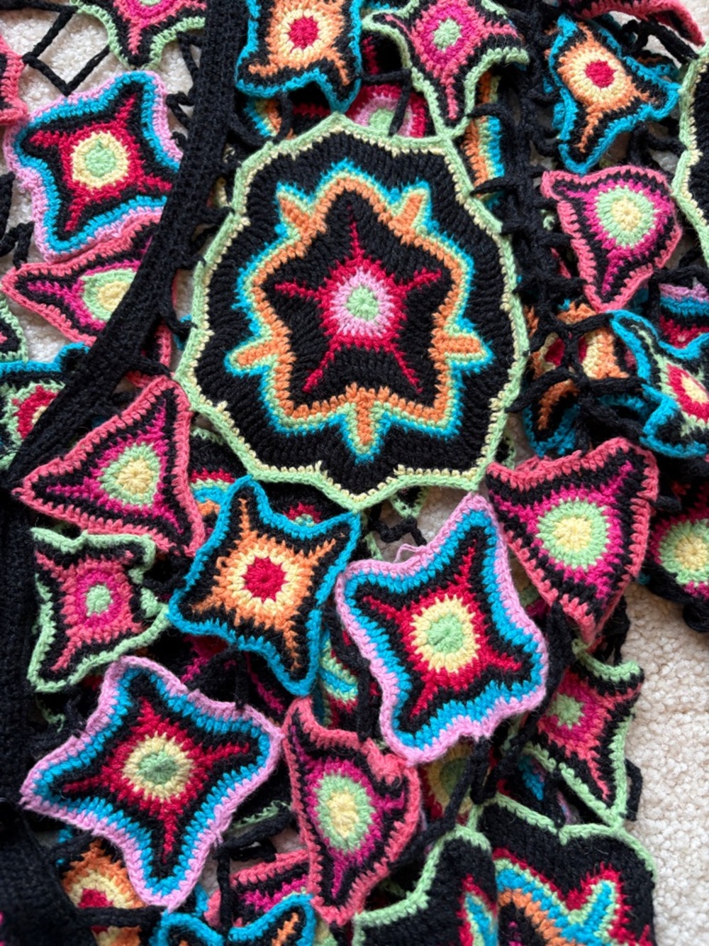 Norm Thompson Crochet Star-Pattern Women's Cardigan Sweater size L - Picture 2 of 4